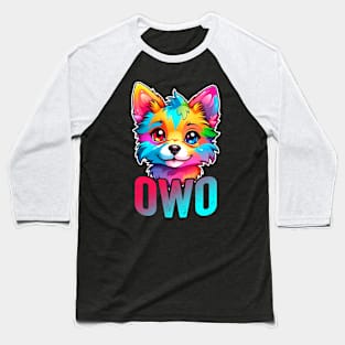 Furry Fandom OwO Cute Fursona Anthro Art Baseball T-Shirt